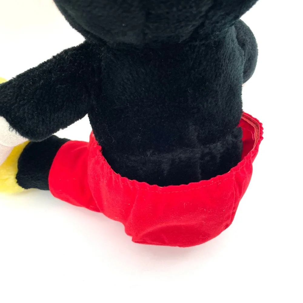 Disney Mickey Mouse Plush Toy Unisex OS Black Red Good Vintage Disneyland WDW